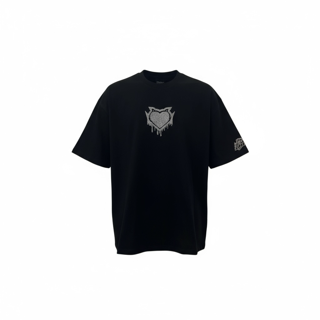 LUV Rhinestone "drip" tee