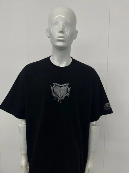 LUV Rhinestone "drip" tee