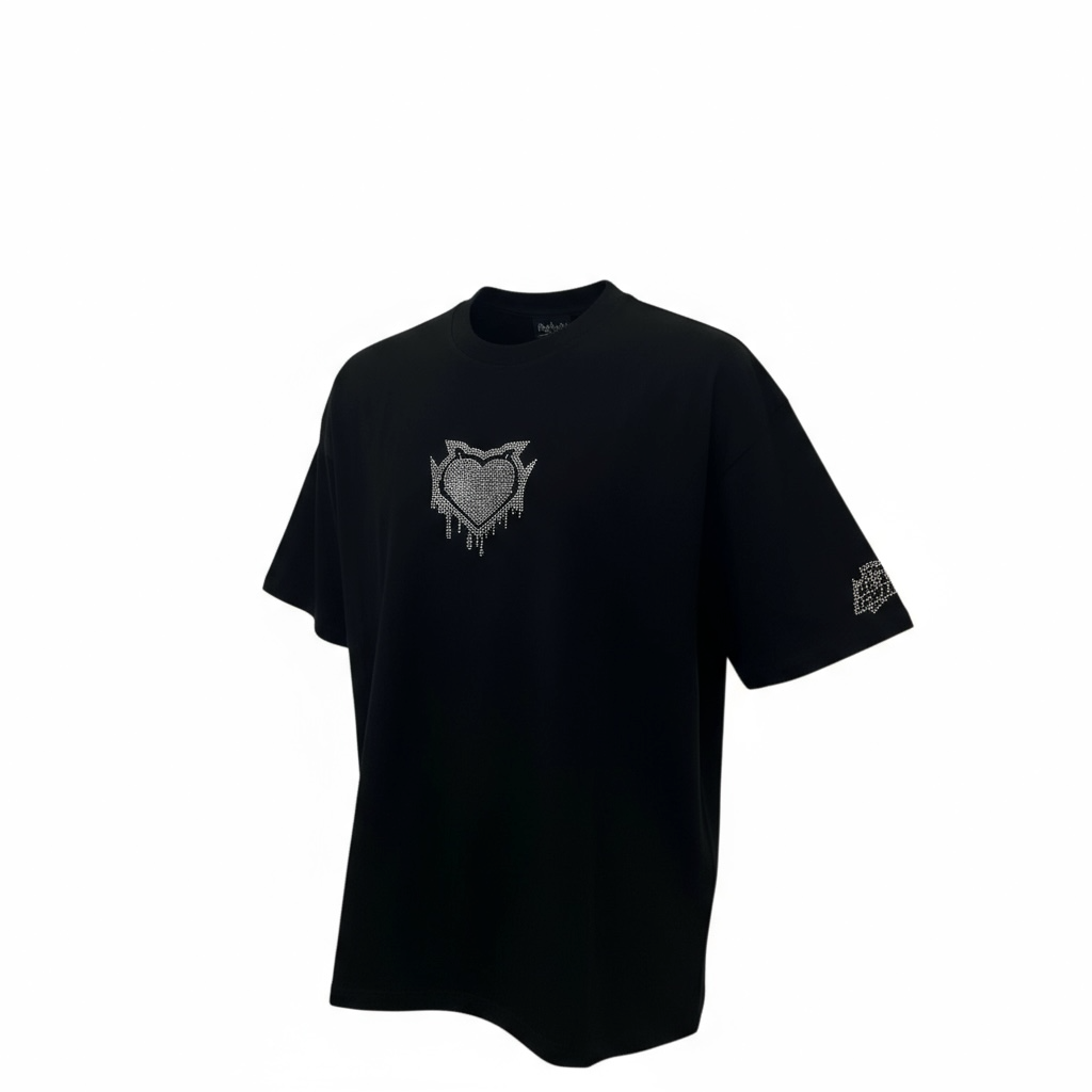 LUV Rhinestone "drip" tee