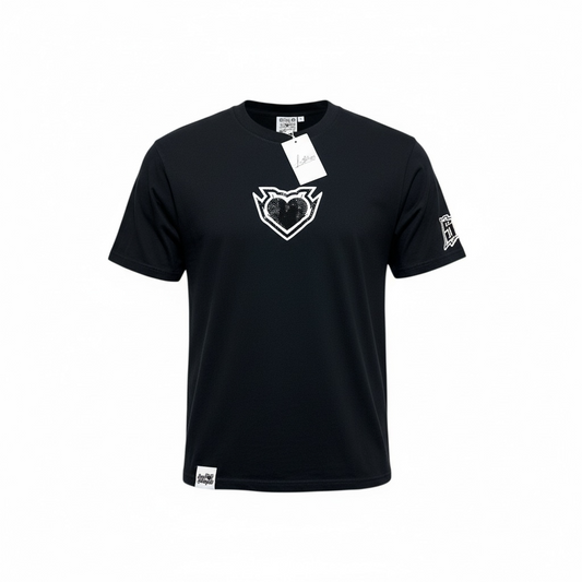 LUV Blk Rhinestone Tee